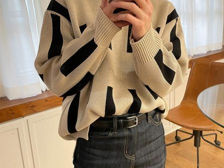 Colorblock Knit Sweater Online Hot Sale