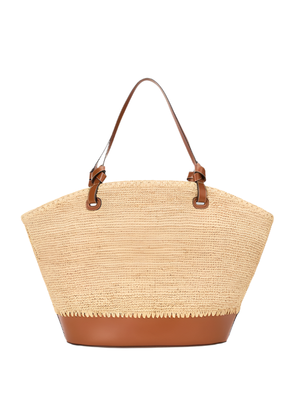 Squillo Raffia Tote in Natural Tan Supply