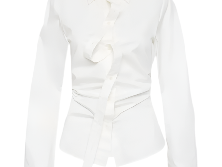 Deconstructed Shirt in White Online Hot Sale