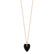 Angele Mini Onyx Heart on Chain Sale