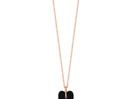 Angele Mini Onyx Heart on Chain Sale