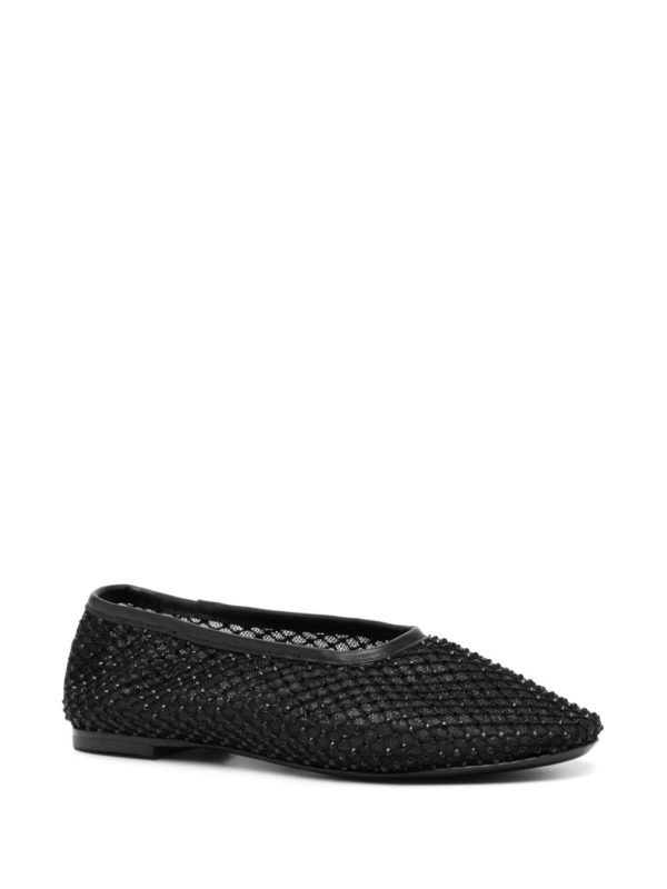 Alba Ballet Flat in Black Crystal Mesh Sale