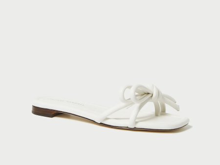 Hadley Bow Flat Sandal - White Fashion