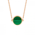 Mini Ever Malachite Disc Necklace Fashion