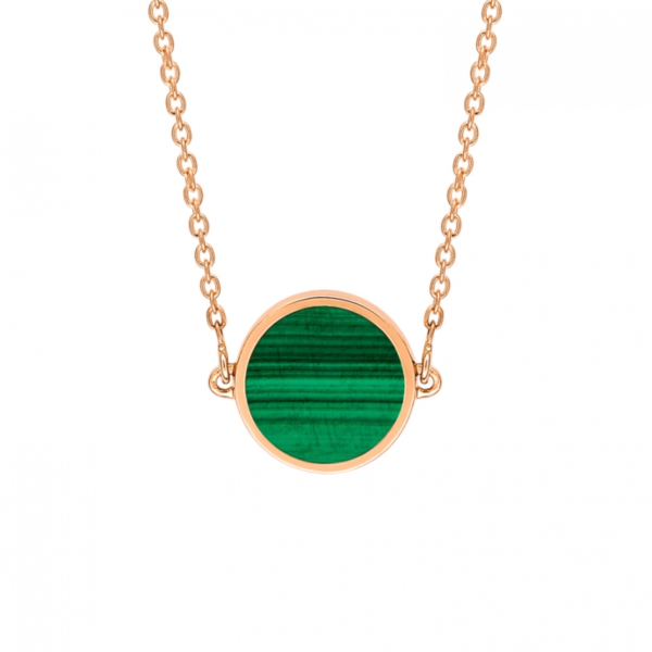 Mini Ever Malachite Disc Necklace Fashion