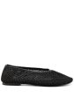 Alba Ballet Flat in Black Crystal Mesh Sale