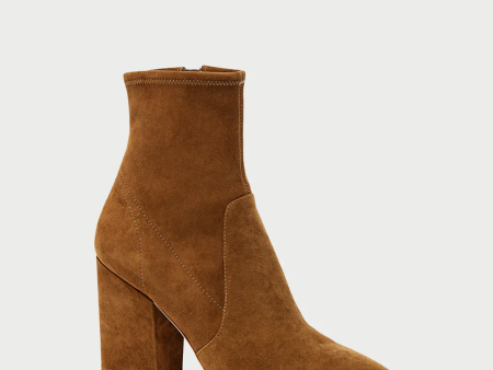 Isla Suede Slim Ankle Boot - Cacao For Discount