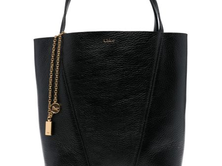 Medium Spin Tote Bag in Black For Discount