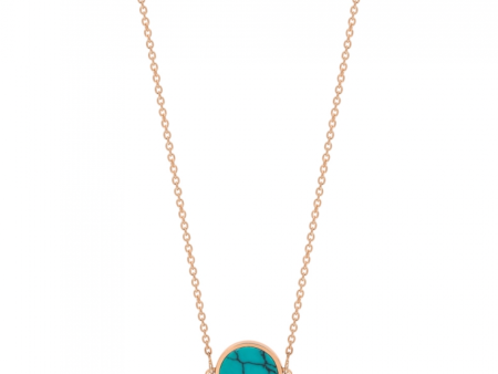 Mini Ever Turquoise Disc Necklace Fashion