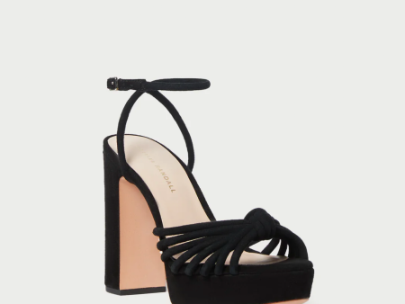 Rivka Leather Knot Platform Sandal - Black Supply