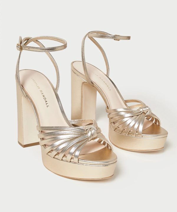 Rivka Knot Platform Sandal - Champagne Fashion