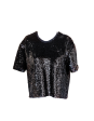 Shimmer Sequin Boy Shirt - Black Fashion