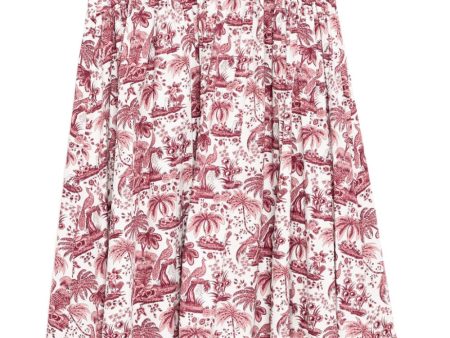 Procida Skirt in Bordeaux Toile Cheap