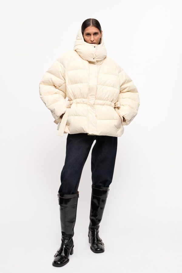 Ganni - Tech Seersucker Oversized Puffer Jacket Online now