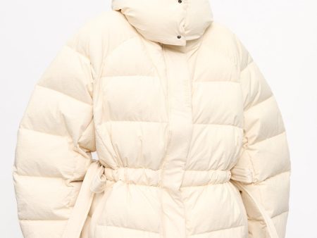 Ganni - Tech Seersucker Oversized Puffer Jacket Online now