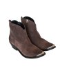 Young Waxed Suede Bootie - Dark Brown For Sale