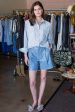 Deep Pleat Trouser Short - Chambray Blue Online Sale