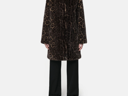 Blair Leopard Mid-Length Coat - Dark Leopard on Sale