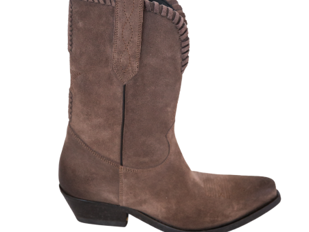 Wish Star Waxed Suede Boot - Dark Brown Fashion