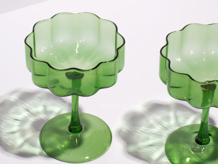 Wave Coupe - Set of 2 - Green Online Sale