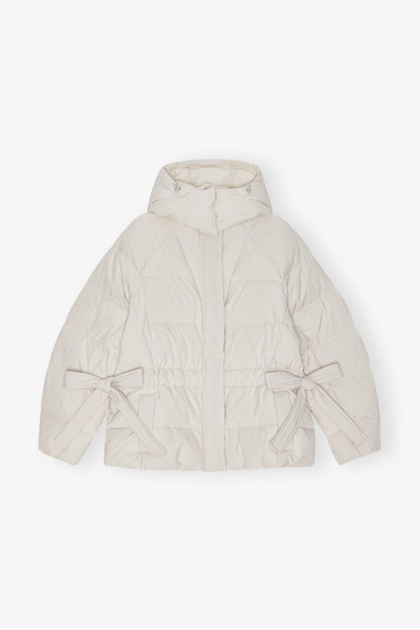 Ganni - Tech Seersucker Oversized Puffer Jacket Online now