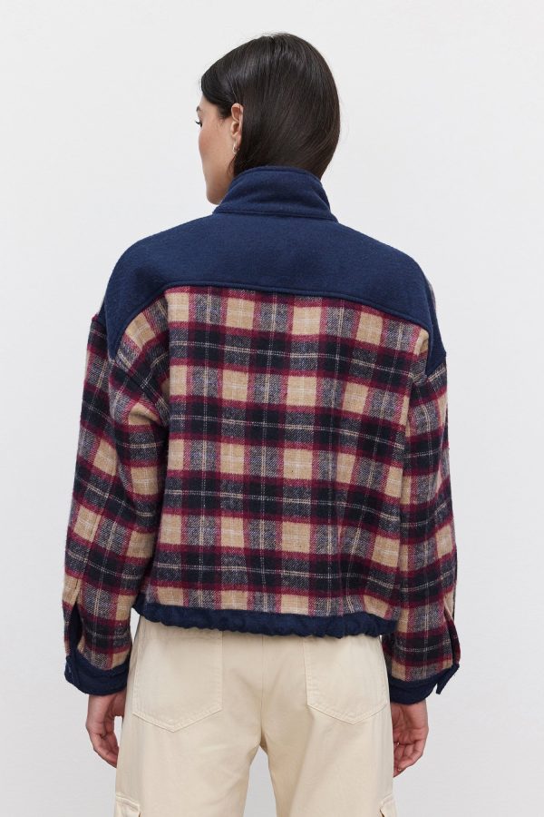 Velvet - Norah Brushed Cotton Plaid Jacket Cheap