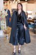 Amanda Coat - Black Satin Fashion