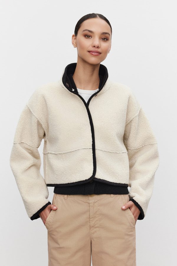 Velvet - Kelly DS Lux Sherpa Cropped Jacket Cheap