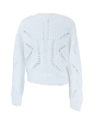 Luxe Cotton Novelty Pointelle Crew - White Online