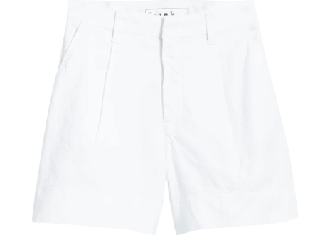 Waterford Short - White Performance Linen Online now