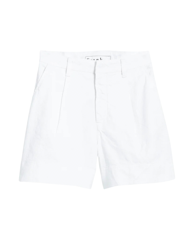 Waterford Short - White Performance Linen Online now