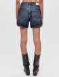 Mid Rise Boy Short - Whiskey Indigo Online