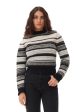 Ganni - Soft Wool Stripe O-Neck Hot on Sale